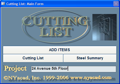 Click to view Cutting List 01 screenshot