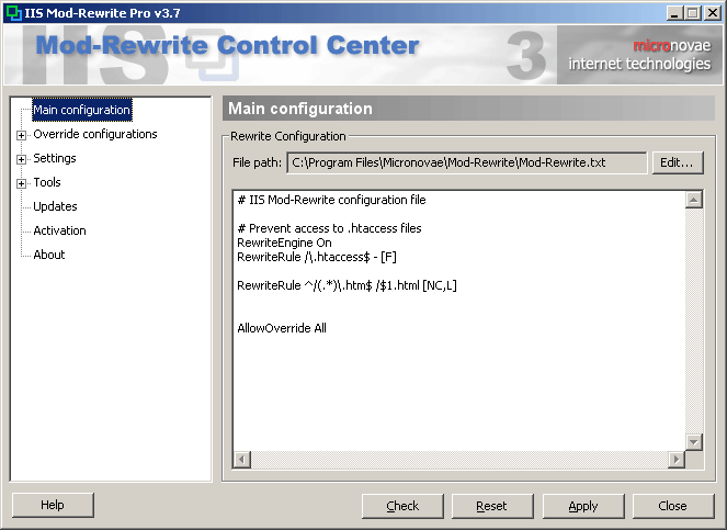 Click to view IIS Mod-Rewrite Standard 4.0 screenshot
