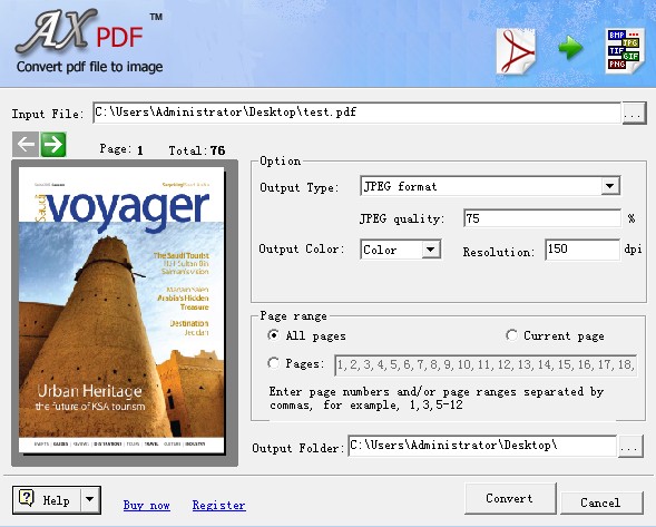 Click to view PDF to TIFF Converter Pro 2.21 screenshot