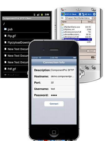 Click to view SFTP Component for .NET CF, Android, iOS 6.0 screenshot