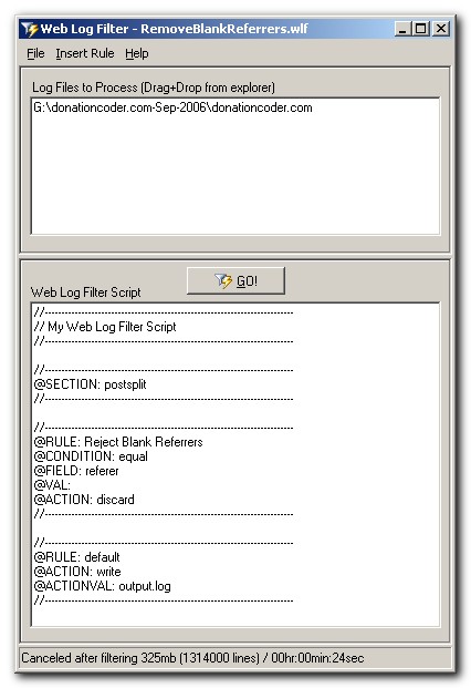 Click to view Web Log Filter 1.09.01 screenshot
