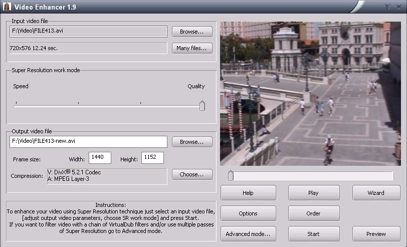 Click to view Video Enhancer 1.9.10.101 screenshot