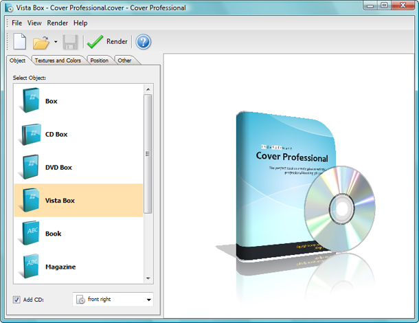 Click to view IndaSoftware Cover Professional 1.2 screenshot