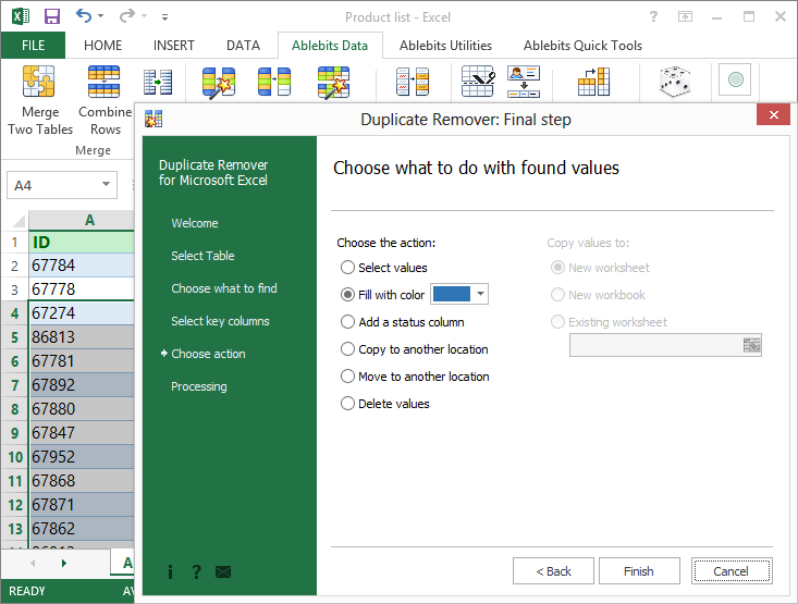 Click to view Ablebits.com Duplicate Remover for Excel 3.1.5 screenshot