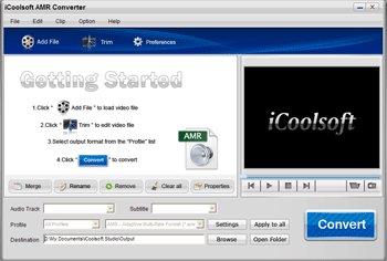 Click to view iCoolsoft AMR Converter 3.1.10 screenshot