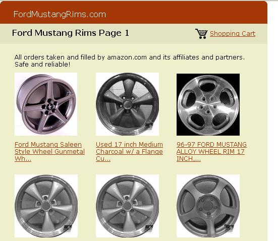 Click to view Ford Mustang Rims dotcom 1 screenshot