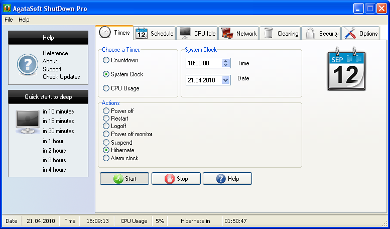 Click to view AgataSoft ShutDown Pro 3.2 screenshot