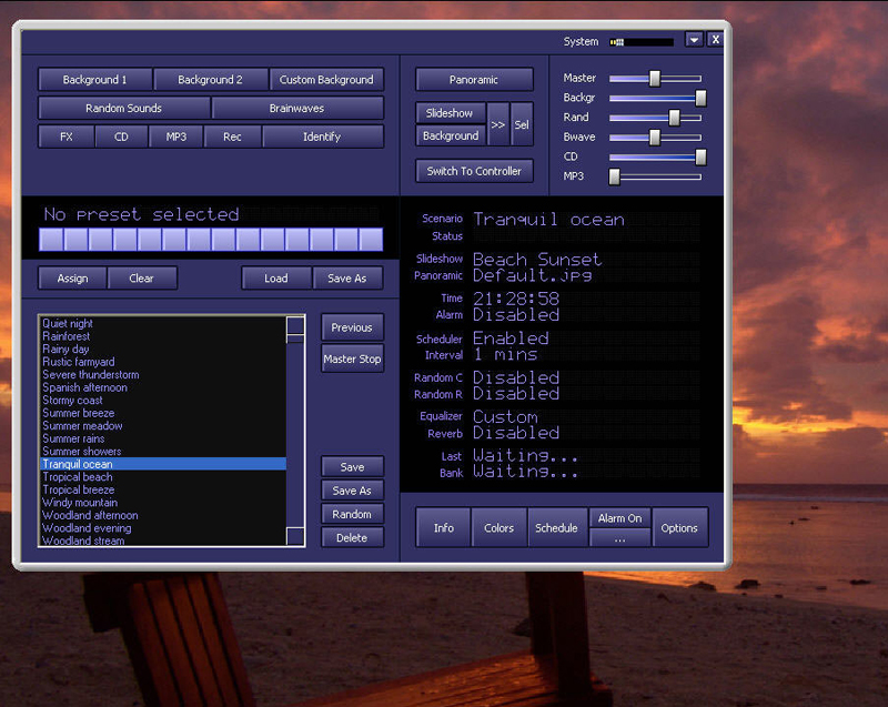 Click to view Atmosphere Deluxe( PC Nature Sounds Generator) 7.0 screenshot
