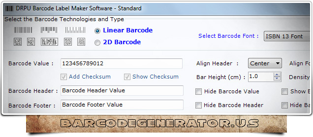 Click to view Barcode Generator Free 7.3.0.1 screenshot