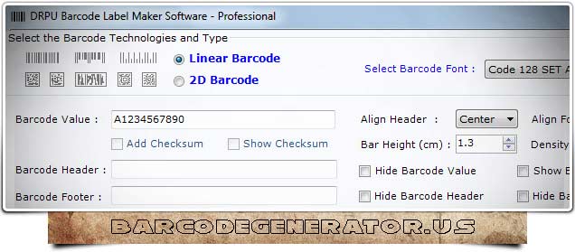 Click to view Barcode Generator 7.2.1.1 screenshot