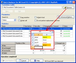 Click to view Batch Replacer for MS Excel 2.5 screenshot
