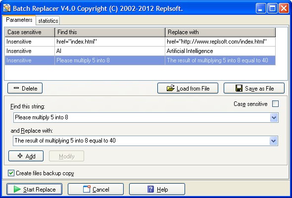 Click to view Batch Replacer 4.0 screenshot
