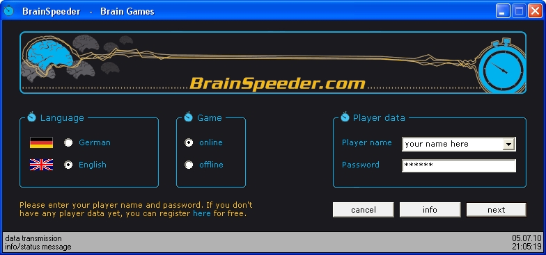 Click to view BrainSpeeder Brain Games 3.4.102 screenshot
