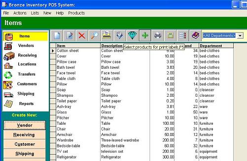 Click to view Bronze Inventory POS System 1.3 screenshot