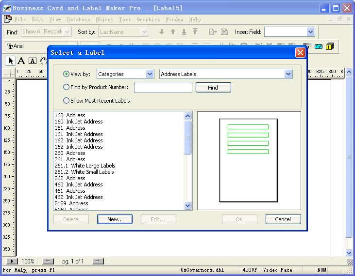 Click to view Business Card and Label Maker Pro 2.3.1 screenshot