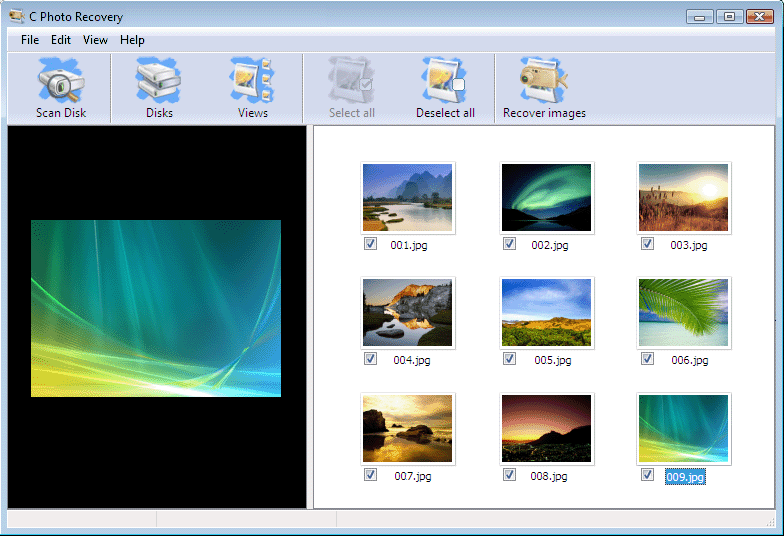 Click to view C-Photo Recovery 2.61 screenshot