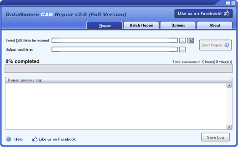 Click to view DataNumen CAB Repair 2.0 screenshot