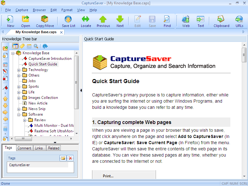 Click to view CaptureSaver 4.3.1 screenshot