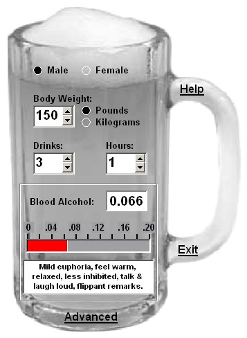 Click to view Cheers! Blood Alcohol Calculator 2.3 screenshot