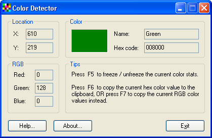 Click to view Color Detector 2.0 screenshot