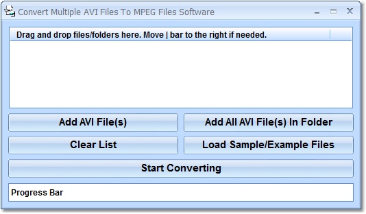 Click to view Convert Multiple AVI Files to MPEG Files Software 7.0 screenshot