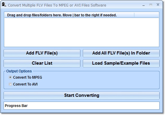 Click to view Convert Multiple FLV Files To MPEG or AVI Files So 7.0 screenshot