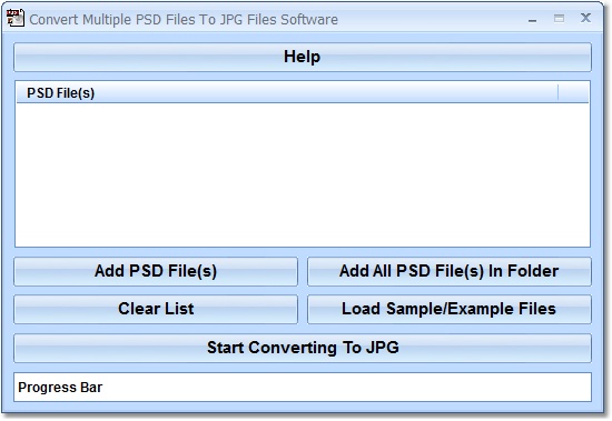 Click to view Convert Multiple PSD Files To JPG Files Software 7.0 screenshot