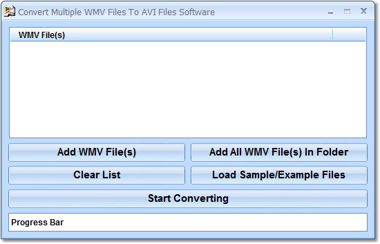 Click to view Convert Multiple WMV Files To AVI Files Software 7.0 screenshot