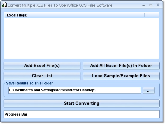 Click to view Convert Multiple XLS Files To OpenOffice ODS Files 7.0 screenshot