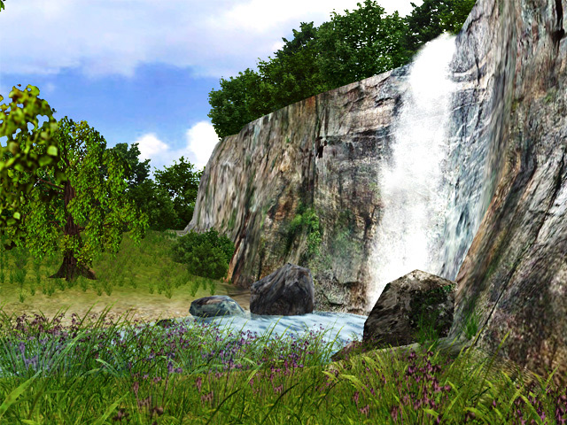 Click to view 3D Waterfall Screensaver 1.2 screenshot