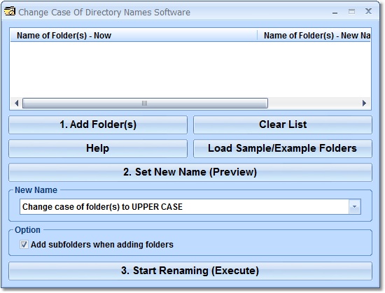 Click to view Change Case Of Directory Names Software 7.0 screenshot