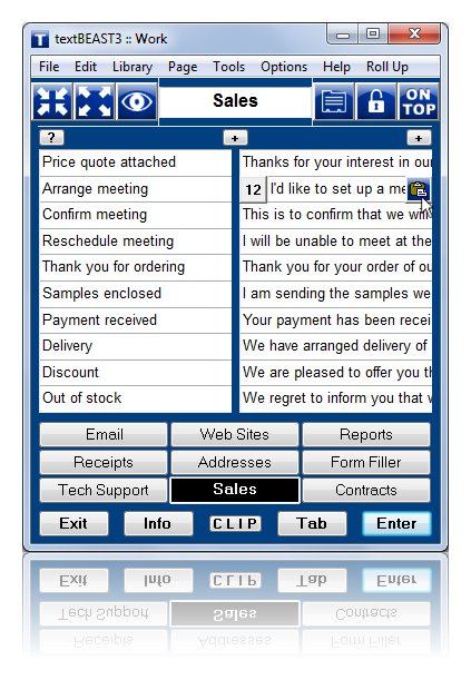 Click to view textBEAST clipboard manager 3.6.2 screenshot