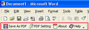 Click to view Convert DOC to PDF For Word 4.00 screenshot