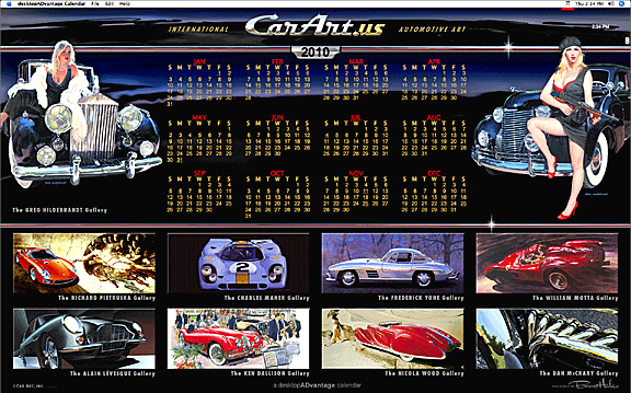 Click to view Car Art Desktop Calendar 1.3.12.526 screenshot