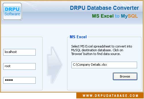 Click to view Excel to MySQL Converter Software 4.0.1.6 screenshot