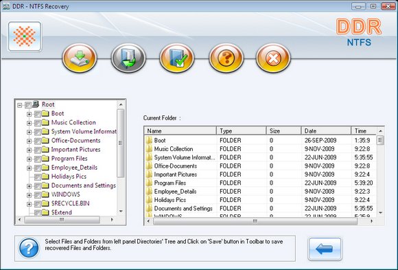 Click to view Free NTFS Recovery 4.0.1.6 screenshot