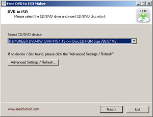 Click to view Free DVD ISO Maker 1.2 screenshot