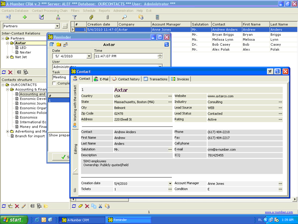 Click to view A-Number CRM 2 screenshot