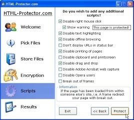 Click to view HTML-Protector 1.0 screenshot