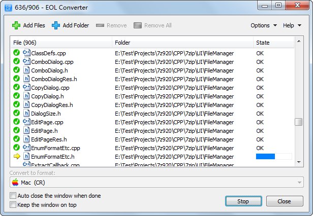 Click to view EOL Converter 2.0.3 screenshot