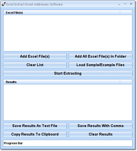 Click to view Excel Extract Email Addresses Software 7.0 screenshot