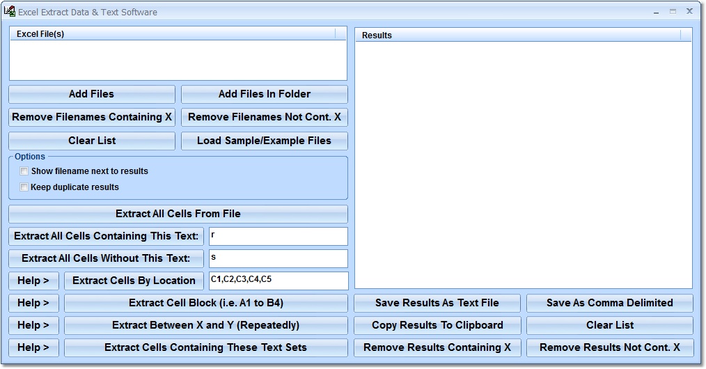 Click to view Excel Extract Data & Text Software 7.0 screenshot