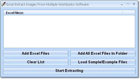 Click to view Excel Extract Images From Multiple Workbooks Softw 7.0 screenshot