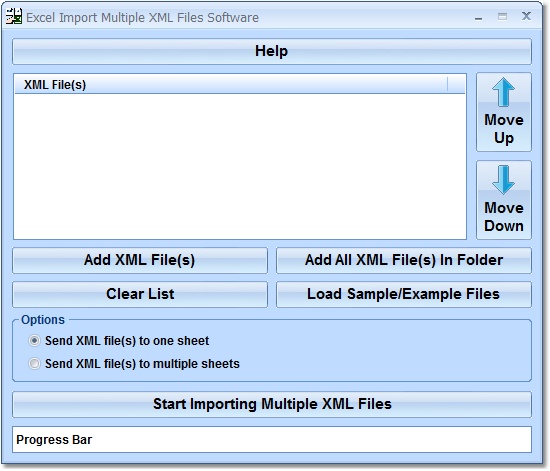 Click to view Excel Import Multiple XML Files Software 7.0 screenshot