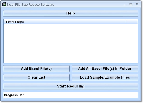 Click to view Excel File Size Reduce Software 7.0 screenshot