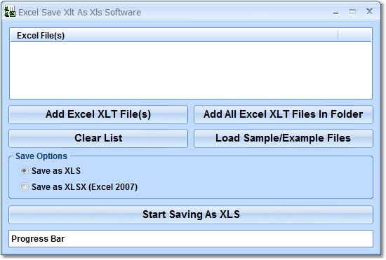 Click to view Excel Save Xlt As Xls Software 7.0 screenshot