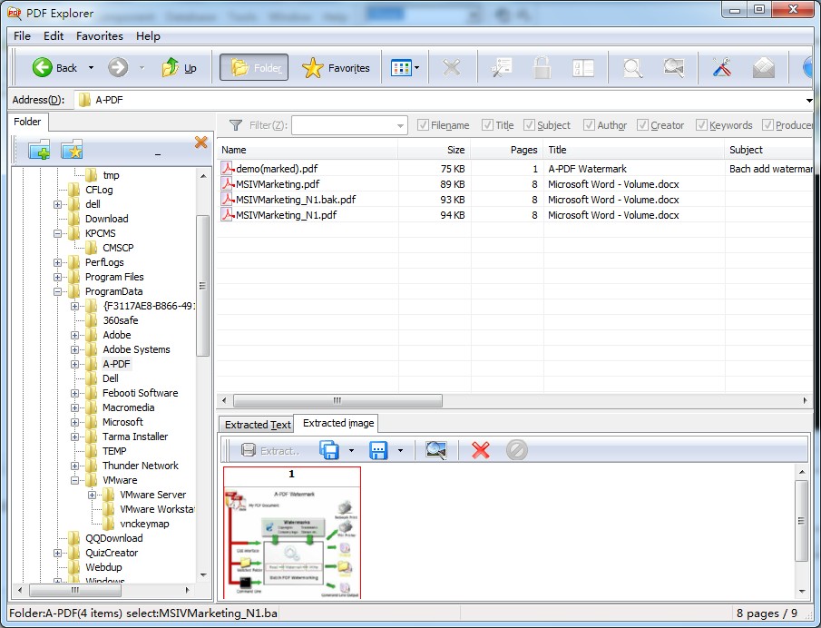 Click to view A-PDF Explorer 5.3.5 screenshot