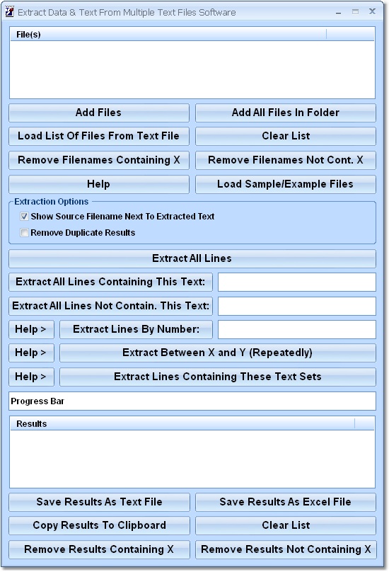 Click to view Extract Data & Text From Multiple Text Files Softw 7.0 screenshot
