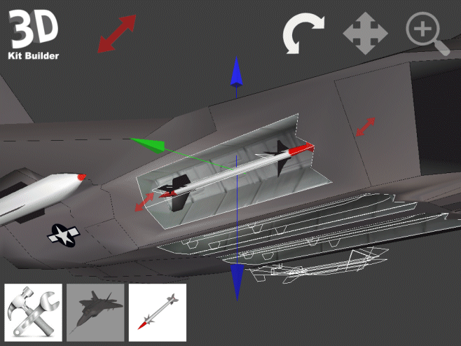 Click to view 3D Kit Builder (F22 Raptor) 3.5 screenshot