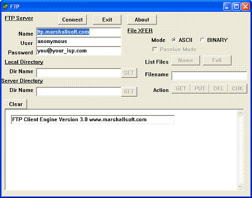 Click to view FTP Client Engine for Xbase++ 3.3 screenshot